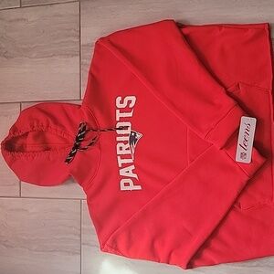 NFL PATRIOTS TEENS APPAREL RED HOODIE SIZE XL (15/17)